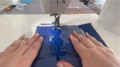 How To Use Bubble Border Template For Free Motion Quilting