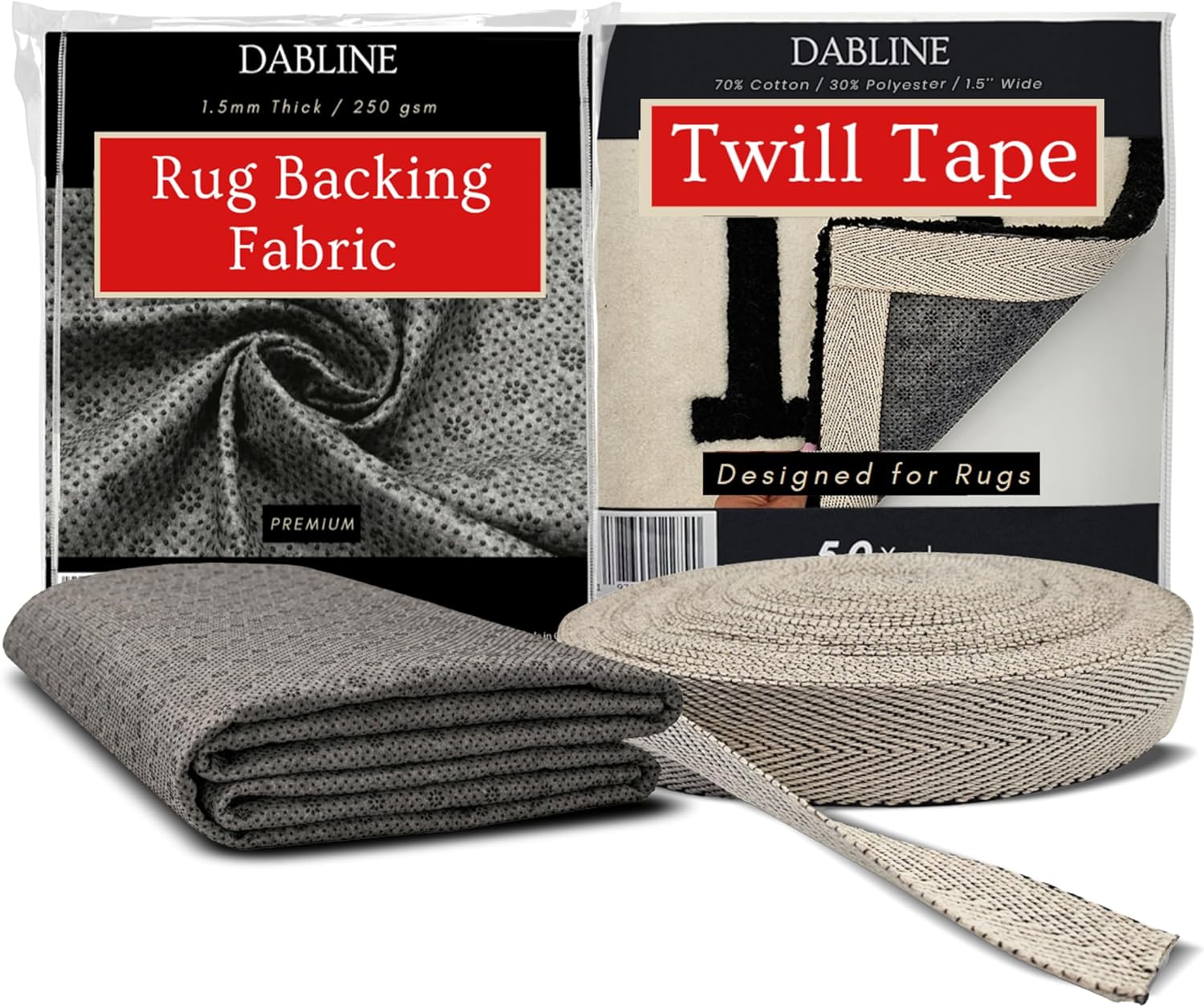 Bundle - Backing Fabric and Twill Tape – Dabline