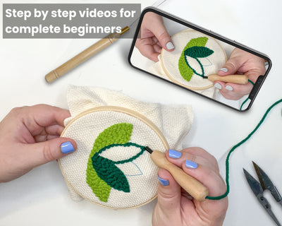 Stress Relief Punch Needle Starter Kit for Beginners and Adults - Chill N Stitch