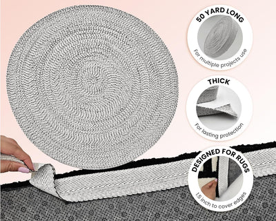 50 Yards Twill Tape for Rug Tufting - 1.5" Wide