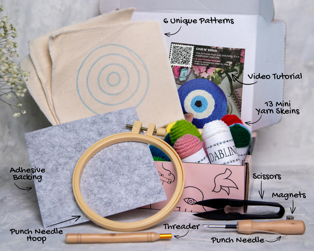 Stress Relief Punch Needle Starter Kit for Beginners and Adults