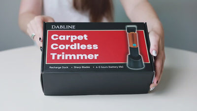 Cordless Carpet Trimmer with Shearing Guide and Blades